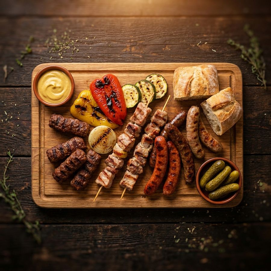 Platou la grătar